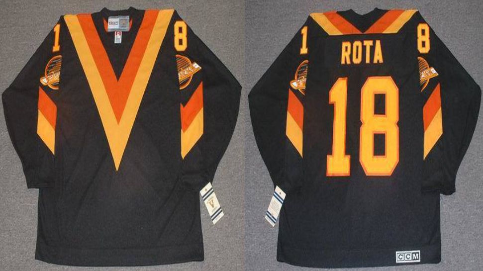 2019 Men Vancouver Canucks #18 Rota Black CCM NHL jerseys